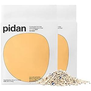 pidan Mix Cat Litter,Clumping Tofu Cat Litter with Bentonite,Dust Free Scent Free,Selected Quality Pea Dregs,5-Fold Water Absorption(7.9lb×2bags)