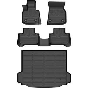 AIPOIL Floor Mats & Cargo Liner Set for 2018-2024 BMW X3 G01/M40i/30i/M (Not fit car Without Spare tire & X3 30e) All Weather Protection TPE Car Full Set Custom Car Mats Accessories - Black