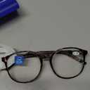 VisionGlobal Blue Light Blocking Glasses for Women/Men, Anti Eyestrain, Computer Reading, TV Glasses, Stylish Oval Frame, Anti Glare(Leopard,+1.75 Magnification)