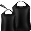 Travel Laundry Bags, 2 Pcs Waterproof Dry Wet Bags, Dirty Clothes Organizer with Handles, Collapsible Storage Bag for Workout Swimsuit Diaper Yoga Beach Bathing Camping (Black)