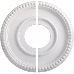 Ceiling Medallion White PU Round Split Medallion Design 315mm Outer 100mm Inner Diameter Decorative Cover Plate for Replacement Canopies Home Chandelier Fans