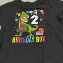 Kids 2 Year Old 2nd Birthday Boy T Rex Dinosaur T-Shirt, 2T