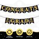 OHOME Graduation Decorations 2025 - Congratulations Banner - 2025 Graduation Party Decorations - Black Gold Congrats Grad Banner Party Supplies