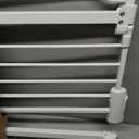 Narrow Baby Gate for Stairs 25-28 Inch Dog Gates for Small Doorways White