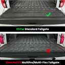 LASFIT Truck Tailgate Mat 2020-2026 for Chevrolet Chevy Silverado & GMC Sierra 2500HD/3500HD (Not Fit MultiPro Tailgate), All Weather TPE Tailgate Protector for Chevrolet Accessories