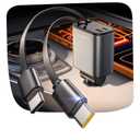 ISEN Retractable Car Charger USB C [Upgraded Dual Type C] 75W Fast 4 in 1 Car Charger for iPhone 17, Gifts for Him Her Men Women, Car Accessories for Galaxy S25 S26 Phone 17 Pro Max 16 15