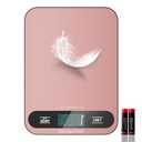 Premium Digital Kitchen Scale, Precision Accurate to 1g, Stainless Steel with LCD Display, 6 Units with Tare Function，Pink - Perfect for Baking, Cooking, and Coffee