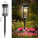 EXCMARK 12 Pack Solar Lights Outdoor Waterproof for Garden Pathway Walkway Driveway Yard Lawn Decorative Landscape Lighting. (Warm White Light, 12)