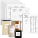 Talented Kitchen Pantry Labels for Containers - 144 Matte Vinyl Stickers, 2.5 x 2.5 in, Black on White, Water Resistant - Food Labels & Ingredient Stickers for Spice Jars & Baking Organization