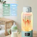Portable Bottle Warmer Extended Battery Life - Dual Heating Modes for Breast Milk & Water, 17 Ounces, Fast Heating, Ideal for Travel, Outdoor, Baby Shower, Green