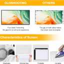 Projector Screen with Stand, 100 inch Portable Projector Screen Stand with Elastic Rope Bar, Outdoor Indoor 16:9 4K HD Wrinkle-Free Front Rear Projection Screen with Carry Bag for Home Theater Party