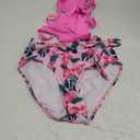AI'MAGE Womens High Waisted Bikini Sets Tummy Control Swimsuits Two Piece Swim Suits 2025 Crisscross Tie Back Bathing Suits (Large, Pink Floral)