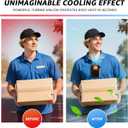 Portable Waist Fan Clip On Rechargeable 3-Speed Settings with Charger and Light, Wearable Personal Belt Fan Cooling, Hands-Free Neck Fan For Outdoor Hiking Jobsite Farms(orange)