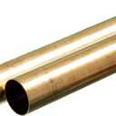 K&S K & S 9125 Round Brass Tube, 21/32" OD x 0.014" Wall x 36" Long, 2 Pieces, Made in The USA