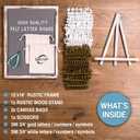 Felt Board With Rustic Vintage Frame and Stand 12x16 Inch, Grey Changeable Message Board Includes 792 Letters, Numbers and Symbols, Hook to Hang, 2 Canvas Bags