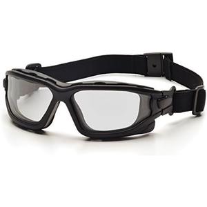 PYRAMEX I-Force Sporty Dual Pane Anti-Fog Goggle, Black Frame/Clear Anti-Fog Lens