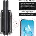 Asuwish Phone Case for OnePlus 12R 5G/Ace 3 2024 Wallet Cover with Tempered Glass Screen Protector Credit Card Holder Crossbody Strap Stand Leather Cell Accessories One+ 12 R R12 Ace3 Women Men Black