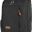 KROSER Laptop Backpack Large Computer Backpack Fits up to 17.3 Inch Laptop with USB Charging Port Water-Repellent Travel Backpack Casual Daypack for Business/College/Women/Men-Charcoal Black