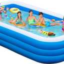 Large Inflatable Pool, 118.2"*67.7"*19.7" Blow Up Pools for Adults,Full-Sized Durable Thickened Family Swimming Pool, Summer Water Party, Outdoor, Garden Backyard