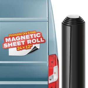 Giant XL Magnetic Sheet 24 x 12 inches- Huge Printable Magnet Dry-Erase Paper - 100% Customizable & Ink-Jet Friendly