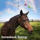 4 x 12 Pack Dragonfly Clip,Fake Dragonflies, Humming Bird Stakes Fake, Plastics Dragonfly for Garden Stakes Decor Yard Ornaments for Hat,Deer and Horse,Fly Scare Devices for Indoor Outdoor