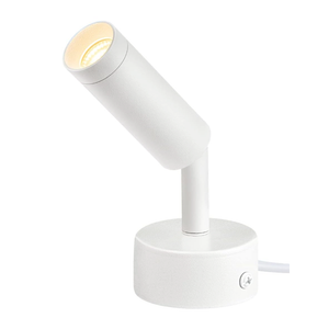 URTOM 1 Pack Indoor Spot Lights, 120V LED Accent Up Lights, 3W Plant Spotlights, 3000K Floor Spotlights for Plants, Pictures, Desk - Uplights with 5.9 FT Plug Cord and Foot Switch