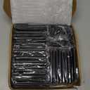 JIW 30 Pack Matte Black 3.5 Inch Square Radius Door Hinges