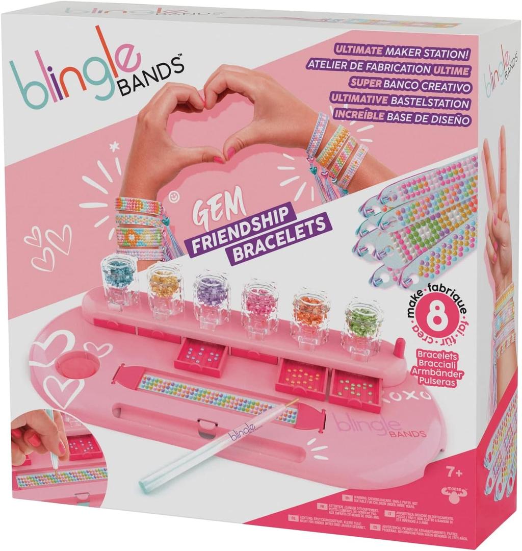 Bands DIY Gem Friendship Bracelet, 8 Band Deluxe Studio - Arts & Craft Activity for Ages 7 and Up, Multicolor (25204)