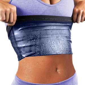 Sweat Waist Trimmer Trainer Belt Wrap Belly Sweat Band Sauna Slimming Belt for Women Lower Belly Fat Plus Size (Large-X-Large, Deep Blue)