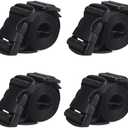 MAGARROW 1.5" Utility Luggage Straps with Buckle Adjustable, 4-Pack (Soft Black, 1.5 in x 4.5 ft)