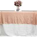 JYFLZQ Rose Gold Sequin Tablecloth - 50" x 80" Rectangular Sparkly Glitter Table Cover Overlay, Perfect for Wedding, Birthday Party, Baby & Bridal Shower