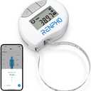 RENPHO Body Measuring Tape, Smart Tape Measure for Weight Loss, Bluetooth Fitness Equipment with App, Measuring Waist, Hip, Bust, Arms, Muscle Gain, Retractable, 60in /150cm, White