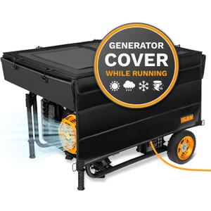 IGAN Generator Covers While Running for most 3500w-12000w Generators - Ultra Heavy Duty Generator Covers for Outside - Portable Waterproof Generator Cover, Generator Enclosure Outdoor, Black
