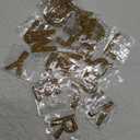 Waydress 26 Piece Rhinestone Iron On Patch A-Z Pearl Bling Rhinestone Letter Patch Glitter Alphabet Applique Rhinestone Pearl English Letter for DIY Craft Supplies(Gold, Solid Style)