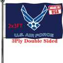 Jayus US Air Force Wing Military Flags 2x3 Outdoor Double Sided Heavy Duty United States Air Force Flag Banner with 2 Grommets