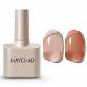 10 x MAYCHAO Jelly Gel Nail Polish -15ML Nude Brown Jelly Gel Polish Soak Off UV LED Sheer Brown Nail Polish for DIY Manicure Home Salon Nail Art, 0.5 OZ