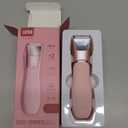 Rechargeable Bikini Trimmer for Women: Pubic Hair Razor with Mirror & LED Light - IPX7 Waterproof Electric Shaver, Travel Lock & Ceramic Blades for Legs Underarm - Baby Pink