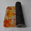 Bencailor Sets of 2 Fall Kitchen Rugs and Mats, Fall Kitchen Rug Non Slip Maple Leaf Farmhouse Mats for Floor Door Home Bathroom Cabin Decor, 29 x 17 inch and 47 x 17 inch