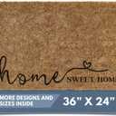 Barnyard Designs Doormat Welcome Mat for Outdoors, Large Front Door Entrance Mat, Brown (Home Sweet Home Script, 36x24)