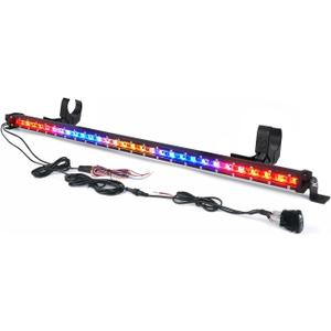 Xprite 1.0" Ultra-Thin LED Chase Strobe Light Bar, 30" Offroad Safety Flashing Light Bar with Running Brake Turn Signal & Reverse Lights for UTV, Polaris RZR, Can-am, Yamaha, SXS, 4x4, Trucks - RBYBR