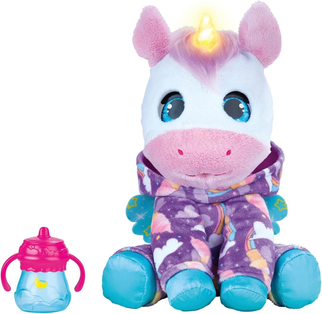 furReal Sweet Jammiecorn Unicorn Interactive 8-inch Plush Stuffed Animal with Lights and Over 30 Sounds and Reactions, Kids Toys for Ages 4 Up by Just Play