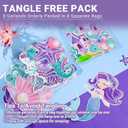 Cindeer 8 Pcs Mermaid Birthday Party Decorations Summer Under The Sea Garlands Ocean Castle Hanging Banner Pearl Jellyfish Starfish Ceiling Streamers for Kids Girls Baby Shower Wedding Party Supplies