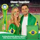 2026 World Cup Merch Soccer Fan Set Includes 10pcs Country Supporter Kit with Flag Headband, 2 Thunder Sticks,Flag,Wristband,Drawstring Bag,Dry Erase Schedule Poster & Pen