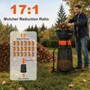 GRASSTIGON Electric Leaf Mulcher Shredder, 15 Amp, 8400 RPM, 17:1 Ratio