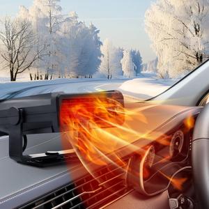 Car Heater 12V, 2 in 1 Portable Car Heater Fast Heating Quickly Defrost Defogger Demister Heat Cooling Fan Auto Dryer Windshield Defroster Plug in Cigarette Lighter (N703)