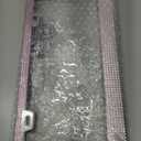 2 Pack License Plate Frames for Women, Sparkly Rhinestone Diamond Car Accessories with Glitter Crystal Caps (Pink (2PCS))