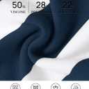 ZESICA Womens Casual Striped Wide Leg Pants Elastic Waist Drawstring Knit Loose Soft Pajama Lounge Pants Fall Clothes (M)