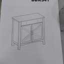 VASAGLE LIRY Collection - Buffet Cabinet, Coffee Bar Cabinet with a Drawer, Adjustable Shelf, Sideboard Storage with Cable Hole, Drawer Divider, Honey Brown UBBK341K01 (1 Drawer + 2 Doors (31.5"W))