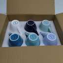 Porcelain Coffee Mugs Set of 6, 13 Ounce Coffee Cups with Handle, Ceramic Tea Mugs for Latte, Hot Tea, Cappuccino, Mocha, Cocoa, Blue Assorted Colors Mug Gift Set, Dishwasher and Microwave Safe