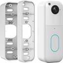 Blink Doorbell Mount, Adjustable (15 to 45 Degrees) Corner Mount, No-Drill Mounting Bracket for Blink Doorbell Camera(1st & 2nd Gen), Wide Viewing Angle Mount, White